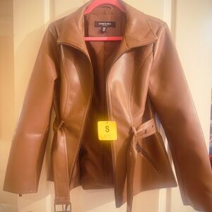 Kenneth Cole Tan Leather Jacket